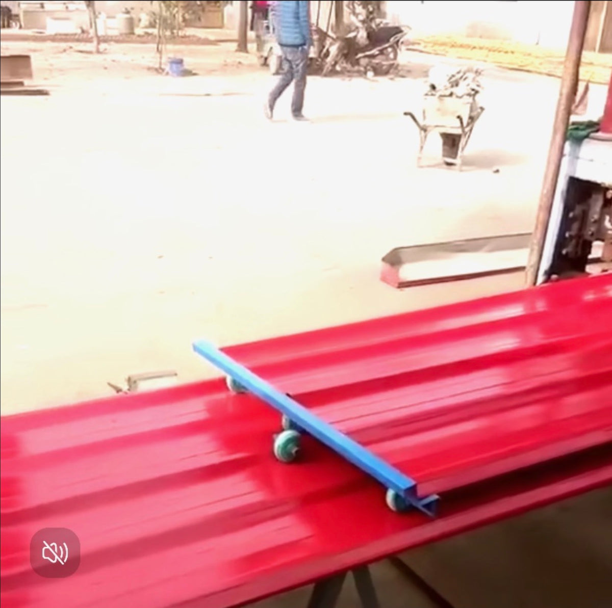 StruxenTools Rollformer Roofing Panel Material Receiving Trolley2