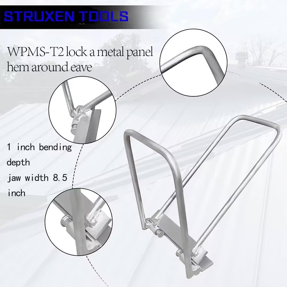 Eaves Seam Locker WPMS-T5,Economic Alternative of HTSL25E2, Metal Roofing Drip Edge Folding and Hemming Tool for Roofer