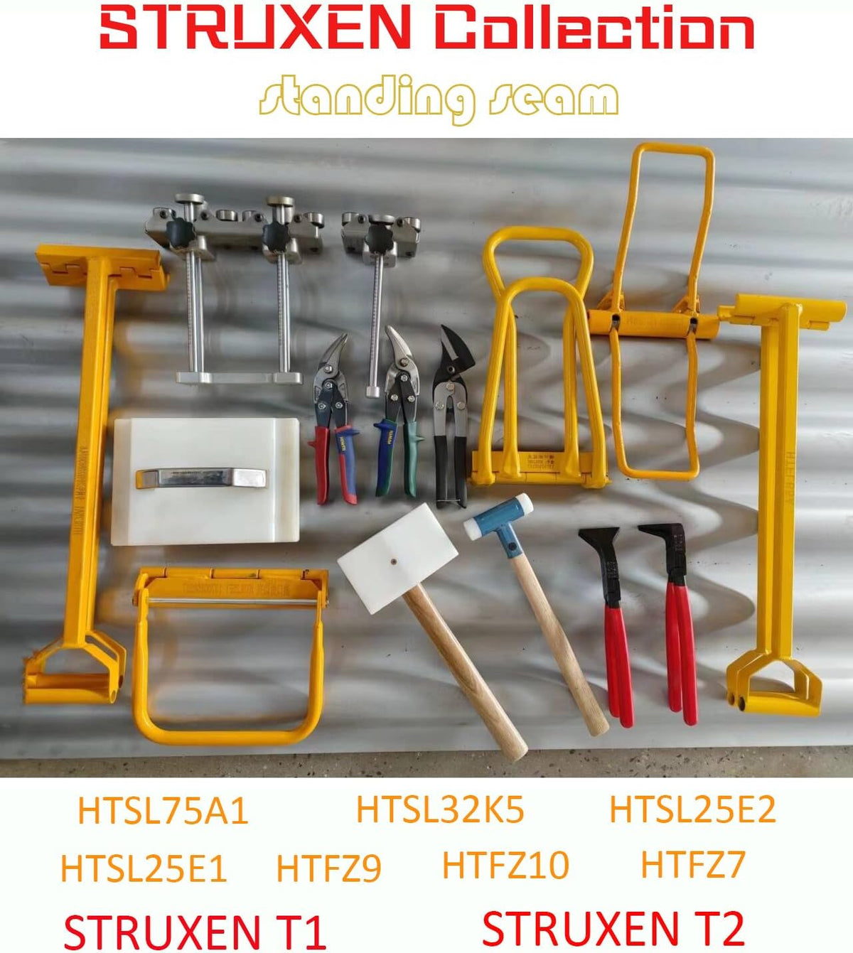 Eaves Seam Locker HTSL25E2, Metal Roofing Edge folding Tool for Standing Seam Mechanical Lock Panel